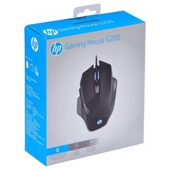 MOUSE GAMER HP - G200 BLACK - SENSOR AVAGO A3050 - 1000 / 4000 DPI na internet