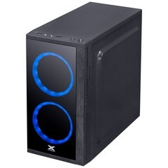 GABINETE GAMER VX GAMING ARIES COM LATERAL ACRÍLICA PRETO 2 X FAN FRONTAL LED AZUL - Preech Informática - Informática e suas tecnologias