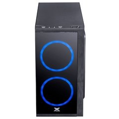 Imagem do GABINETE GAMER VX GAMING ARIES COM LATERAL ACRÍLICA PRETO 2 X FAN FRONTAL LED AZUL