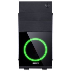 GABINETE MID-TOWER MERCURY PRETO COM 1 FAN LED VERDE LATERAL EM ACRÍLICO - MRCPTVD1FCA - comprar online