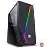 GABINETE GAMER VX GAMING LYNX COM LATERAL ACRÍLICA PRETO FITA LED RGB FRONTAL E COVER DE FONTE