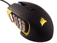 MOUSE GAMER \ CORSAIR \ CH-9000091-NA SCIMITAR RGB 12000DPI LASER PRETO/AMARELO na internet