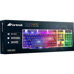 Teclado Gamer Multimídia CHROMATIC GK-710 Preto com LED Colorido FORTREK na internet