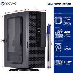 MINI COMPUTADOR LITE INTEL DUAL CORE J1800 2.41GHZ MEMORIA 4GB HD 500GB HDMI/VGA FONTE 130W LINUX - MVMLIJ18005004