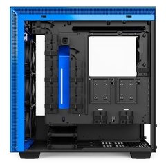 Imagem do GABINETE H700I MATTE BLACK/BLUE - CONTROLE RGB - PAINEL DE VIDRO TEMPERADO - GERENCIAMENTO DE CABOS - CA-H700W-BL