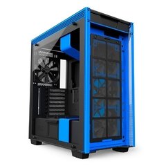 GABINETE H700 MATTE BLACK/BLUE- PAINEL DE VIDRO TEMPERADO - GERENCIAMENTO DE CABOS - CA-H700B-BL - loja online