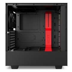 GABINETE H500I BLACK/RED- ILUMINAÇÃO RGB - PAINEL DE VIDRO TEMPERADO - GERENCIAMENTO DE CABOS - CA-H500W-BR - comprar online