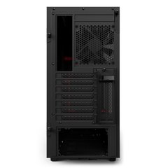 GABINETE H500I BLACK/RED- ILUMINAÇÃO RGB - PAINEL DE VIDRO TEMPERADO - GERENCIAMENTO DE CABOS - CA-H500W-BR