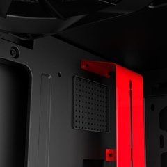 GABINETE H500I BLACK/RED- ILUMINAÇÃO RGB - PAINEL DE VIDRO TEMPERADO - GERENCIAMENTO DE CABOS - CA-H500W-BR - Preech Informática - Informática e suas tecnologias