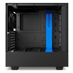 GABINETE H500I BLACK/BLUE- ILUMINAÇÃO RGB - PAINEL DE VIDRO TEMPERADO - GERENCIAMENTO DE CABOS - CA-H500W-BL - comprar online