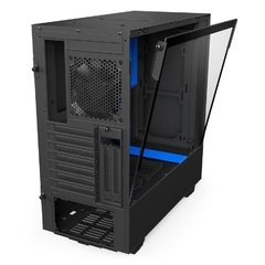 GABINETE H500I BLACK/BLUE- ILUMINAÇÃO RGB - PAINEL DE VIDRO TEMPERADO - GERENCIAMENTO DE CABOS - CA-H500W-BL - Preech Informática - Informática e suas tecnologias