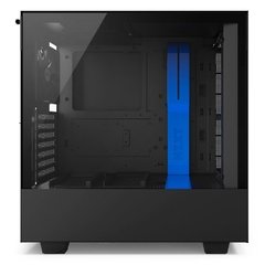 GABINETE H500I BLACK/BLUE- ILUMINAÇÃO RGB - PAINEL DE VIDRO TEMPERADO - GERENCIAMENTO DE CABOS - CA-H500W-BL - loja online