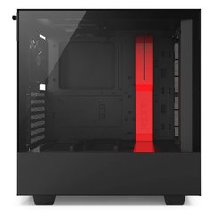 Imagem do GABINETE H500 BLACK/RED - MID-TOWER ATX - PAINEL DE VIDRO TEMPERADO - CONSTRUÇÃO EM AÇO - CA-H500B-BR