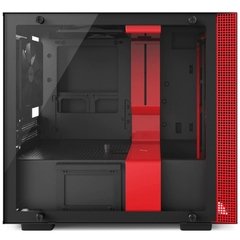 GABINETE H200 BLACK/RED - MINI-ITX - PAINEL DE VIDRO TEMPERADO - EM AÇO - CA-H200B-BR - comprar online