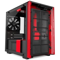 Imagem do GABINETE H200 BLACK/RED - MINI-ITX - PAINEL DE VIDRO TEMPERADO - EM AÇO - CA-H200B-BR