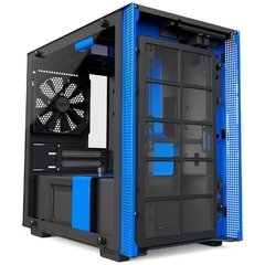 Imagem do GABINETE H200 BLACK/BLUE - MINI-ITX - PAINEL DE VIDRO TEMPERADO - EM AÇO - CA-H200B-BL