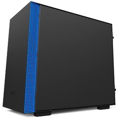 GABINETE H200 BLACK/BLUE - MINI-ITX - PAINEL DE VIDRO TEMPERADO - EM AÇO - CA-H200B-BL - loja online