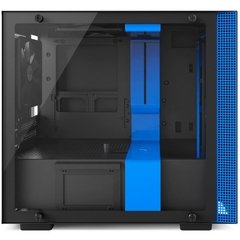 GABINETE H200 BLACK/BLUE - MINI-ITX - PAINEL DE VIDRO TEMPERADO - EM AÇO - CA-H200B-BL - comprar online