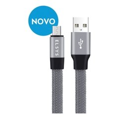 CABO MICRO USB FLAT RETRÁTIL NYLON FAST DATA 1 METRO EACDOR11-2 PR