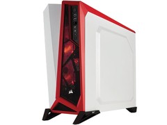 GABINETE GAMER CORSAIR CC-9011083-WW CARBIDE SERIES SPEC ALPHA BRANCO/VERMELHO - Preech Informática - Informática e suas tecnologias