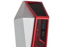 GABINETE GAMER CORSAIR CC-9011083-WW CARBIDE SERIES SPEC ALPHA BRANCO/VERMELHO - comprar online