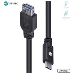 CABO USB TIPO C PARA EXTENSOR USB A FÊMEA V3.2 GEN1 5GBPS 2 METROS - C32UAF-2