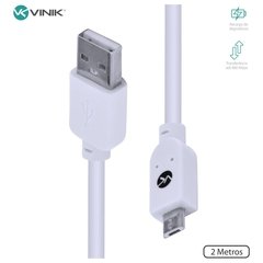 CABO USB X MICRO USB B 2.0 5 PINOS 2 METROS BRANCO - MUSB-2