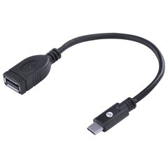 ADAPTADOR TIPO C X USB 2.0 FÊMEA FUNÇÃO OTG - CONEXÃO COM SMARTPHONES - ACOTGU-20CM