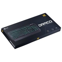 TECLADO USB GAMER VX GAMING DRACO COM MACROS, MULTIMIDIA LED 3 CORES CABO 1.8 METROS ABNT2 PRETO - GT400 - Preech Informática - Informática e suas tecnologias