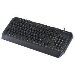 Imagem do TECLADO USB GAMER VX GAMING DRACO COM MACROS, MULTIMIDIA LED 3 CORES CABO 1.8 METROS ABNT2 PRETO - GT400