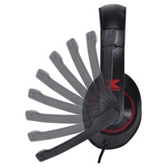 HEADSET GAMER VX GAMING V BLADE II USB COM MICROFONE RETRÁTIL E AJUSTE DE HASTE PRETO COM VERMELHO - GH200 - loja online