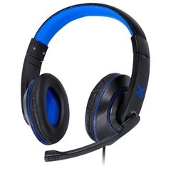 HEADSET GAMER VX GAMING V BLADE II USB COM MICROFONE RETRÁTIL E AJUSTE DE HASTE PRETO COM AZUL - GH202