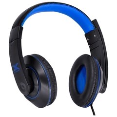 HEADSET GAMER VX GAMING V BLADE II USB COM MICROFONE RETRÁTIL E AJUSTE DE HASTE PRETO COM AZUL - GH202 - comprar online