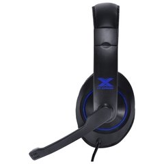 HEADSET GAMER VX GAMING V BLADE II USB COM MICROFONE RETRÁTIL E AJUSTE DE HASTE PRETO COM AZUL - GH202 - Preech Informática - Informática e suas tecnologias