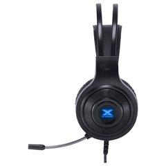 HEADSET GAMER VX GAMING LUGH LED AZUL USB COM MICROFONE FLEXIVEL - GH300 - Preech Informática - Informática e suas tecnologias