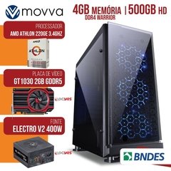 COMPUTADOR GAMER ATHLON 220GE 3.4GHZ. MEM. 4GB DDR4 HD 500GB GT 1030 2GB DDR5 64BITS FONTE 400W LINUX