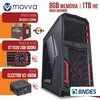 COMPUTADOR GAMER AMD RYZEN 3 2200G 3.5GHZ MEM. 8GB HD 1TB GT 1030 2GB DDR5 64BITS FONTE 400W LINUX