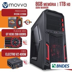 COMPUTADOR GAMER AMD RYZEN 3 2200G 3.5GHZ MEM. 8GB HD 1TB GT 1030 2GB DDR5 64BITS FONTE 400W LINUX