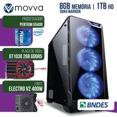 COMPUTADOR GAMER MVXP PENTIUM G5400 3.7GHZ 8ª GER. MEM. 8GB HD 1TB HDMI GT 1030 2GB DDR5 64BITS FONTE 400W LINUX