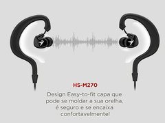 FONE COM MICROFONE GENIUS 31710195102 HS-M270 PRETO DESIGN DE OUVIDO - loja online