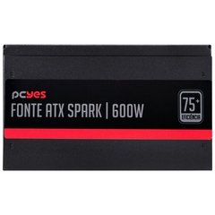 Imagem do FONTE ATX SPARK 75+ 600W - PFC ATIVO - CABOS FLAT - PXSP600WPT