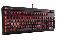 TECLADO GAMER CORSAIR CH-9000088-BR STRAFE RETROILUMINACAO VERMELHA TECLAS CHERRY MX RED - comprar online