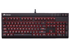 TECLADO GAMER CORSAIR CH-9000088-BR STRAFE RETROILUMINACAO VERMELHA TECLAS CHERRY MX RED - loja online