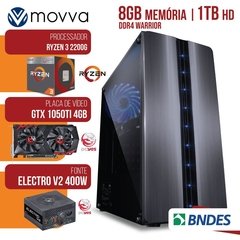 COMPUTADOR GAMER AMD RYZEN 3 2200G 3.5GHZ MEM.8GB HD 1TB GTX 1050TI 4GB GDDR5 FONTE 400W - MVX3A3201T81050