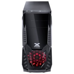 GABINETE GAMER VX GAMING KEPLER COM JANELA LATERAL ACRÍLICA PRETO FRONTAL ACRÍLICO 1 FAN LED VERMELHO - comprar online