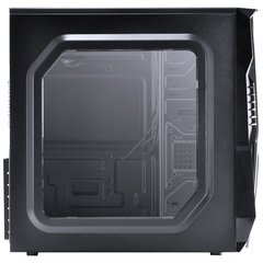 Imagem do GABINETE GAMER VX GAMING KEPLER COM JANELA LATERAL ACRÍLICA PRETO FRONTAL ACRÍLICO 1 FAN LED VERMELHO