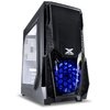 GABINETE GAMER VX GAMING KEPLER COM JANELA LATERAL ACRÍLICA PRETO FRONTAL ACRÍLICO 1 FAN LED AZUL