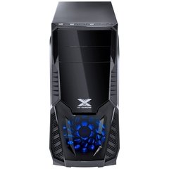 GABINETE GAMER VX GAMING KEPLER COM JANELA LATERAL ACRÍLICA PRETO FRONTAL ACRÍLICO 1 FAN LED AZUL - comprar online