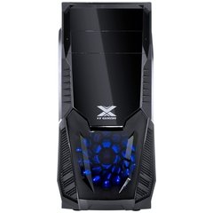 GABINETE GAMER VX GAMING KEPLER COM JANELA LATERAL ACRÍLICA PRETO FRONTAL ACRÍLICO 1 FAN LED AZUL - loja online