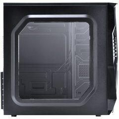 Imagem do GABINETE GAMER VX GAMING KEPLER COM JANELA LATERAL ACRÍLICA PRETO FRONTAL ACRÍLICO 1 FAN LED AZUL